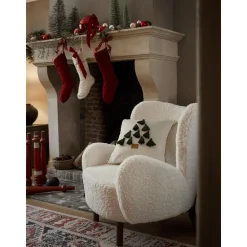 Federa Arredo In Velluto Con Motivo Natalizio E Nappe Skyler