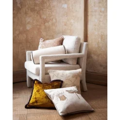 Federa Arredo In Velluto Beige Con Bordino Enid