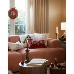 Federa Arredo In Velluto Con Motivo Natalizio E Nappe Skyler