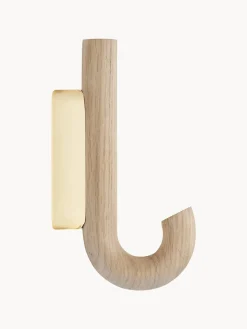 Gancio Da Parete In Legno Di Quercia Umbrella, In Diverse Dimensioni