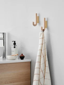 Gancio Da Parete In Legno Di Quercia Umbrella, In Diverse Dimensioni