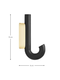 Gancio Da Parete In Legno Di Quercia Umbrella, In Diverse Dimensioni