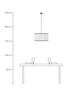 Lampada A Sospensione Con Paralume In Lino Claudette