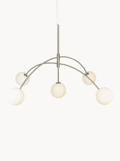 Lampada A Sospensione Grande In Vetro Opale Heaven