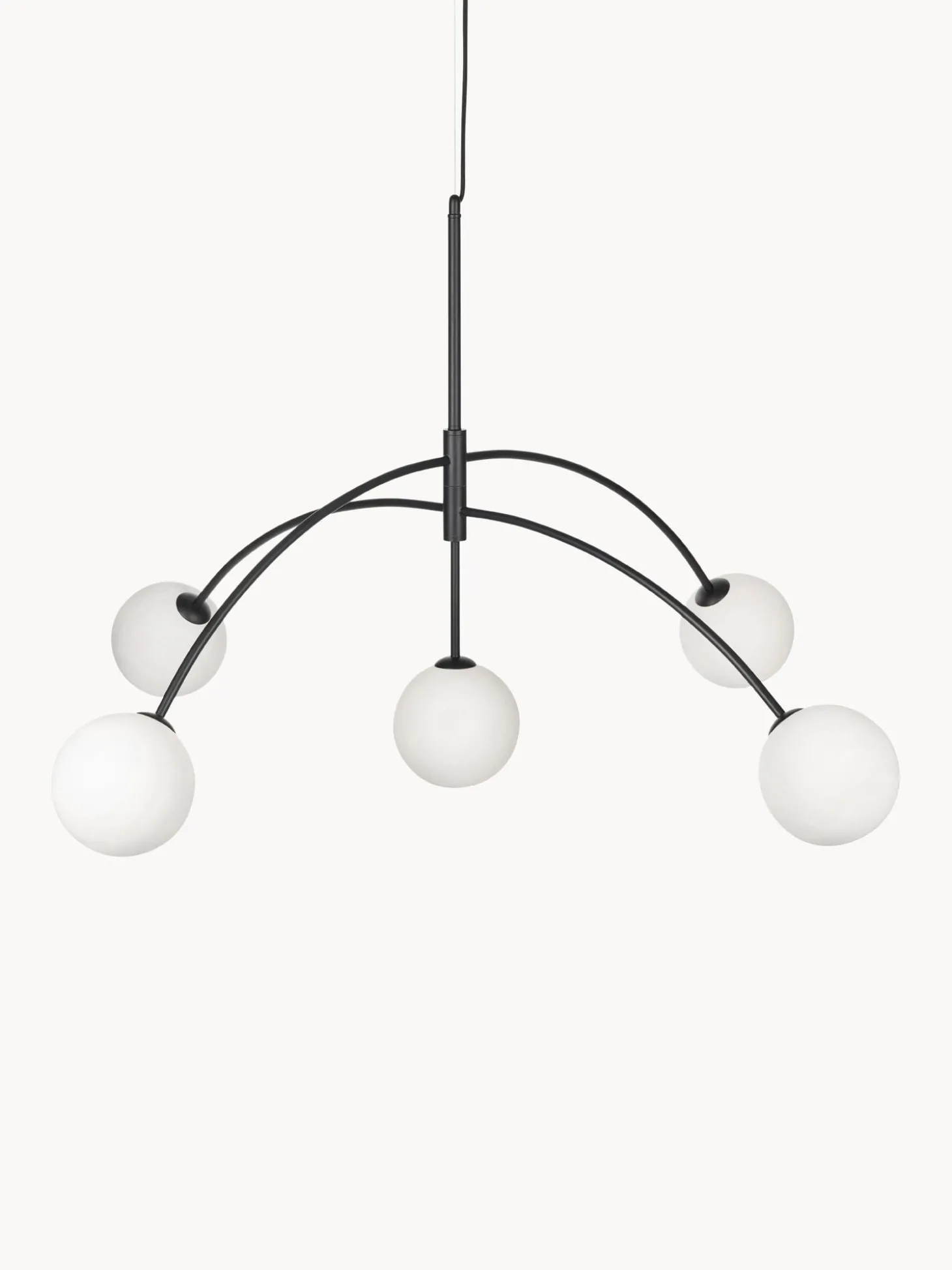 Lampada A Sospensione Grande In Vetro Opale Heaven