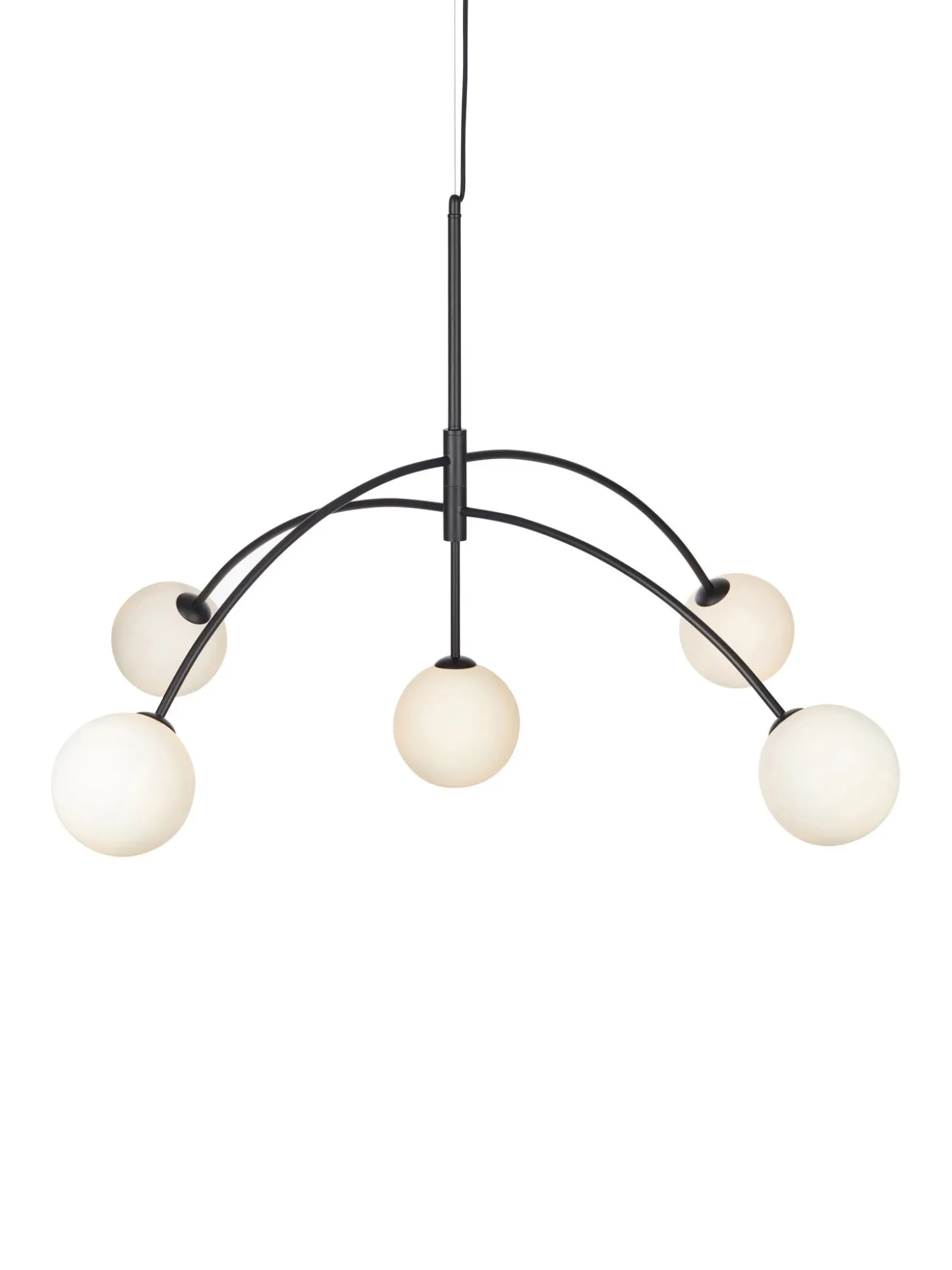 Lampada A Sospensione Grande In Vetro Opale Heaven