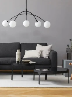 Lampada A Sospensione Grande In Vetro Opale Heaven