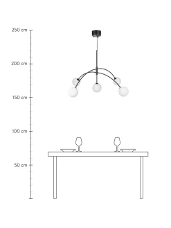 Lampada A Sospensione Grande In Vetro Opale Heaven
