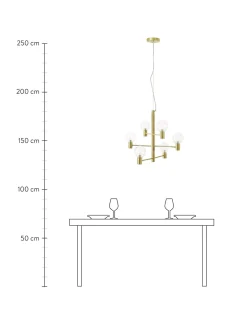 Lampada A Sospensione Grande Con Sfere In Vetro Unique