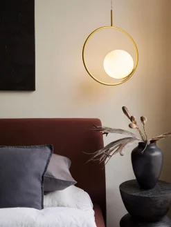 Lampada A Sospensione In Vetro Opalino Chloe