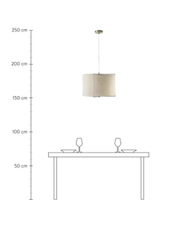 Lampada A Sospensione In Lino Clouds