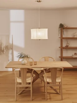 Lampada A Sospensione In Lino Clouds