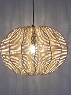 Lampada A Sospensione In Rattan Ufe