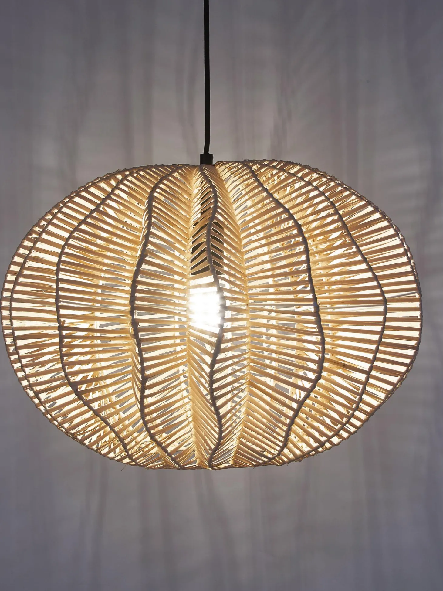 Lampada A Sospensione In Rattan Ufe