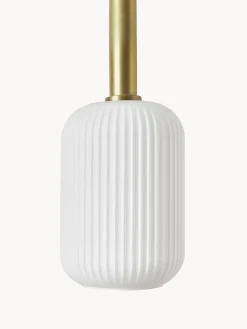 Lampada A Sospensione In Vetro Opalino Candela