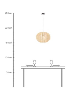 Lampada A Sospensione In Rattan Ufe
