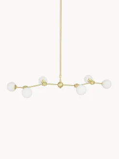 Lampada Grande A Sospensione In Vetro Opale Aurelia