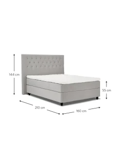 Letto Boxspring Premium In Velluto Phoebe