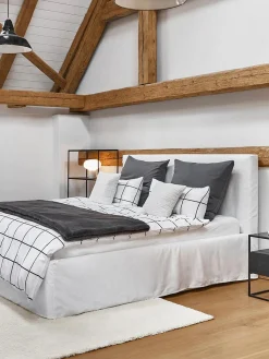 Letto Imbottito Con Contenitore Feather