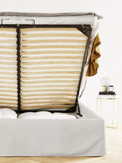 Letto Imbottito Con Contenitore Feather