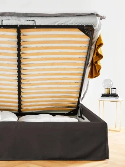 Letto Imbottito Con Contenitore Feather