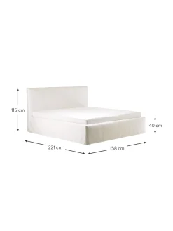 Letto Imbottito Con Contenitore Feather