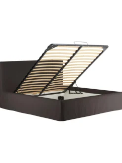 Letto Imbottito Con Contenitore Feather