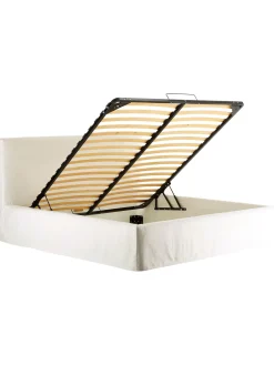 Letto Imbottito Con Contenitore Feather
