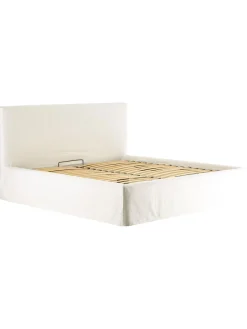 Letto Imbottito Con Contenitore Feather