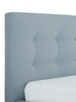 Letto Imbottito Con Piedini In Legno Moon