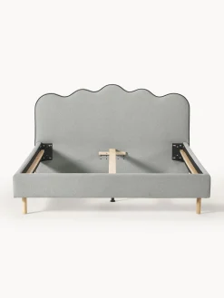 Letto Imbottito Con Testiera Ondulata Romy