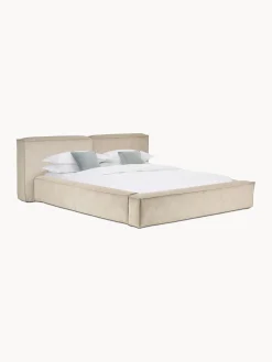 Letto Imbottito In Velluto A Coste Con Contenitore Lennon