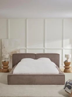 Letto Imbottito In Velluto A Coste Lennon