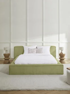 Letto Imbottito In Velluto A Coste Lennon