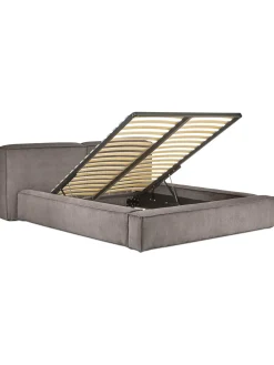 Letto Imbottito In Velluto A Coste Con Contenitore Lennon