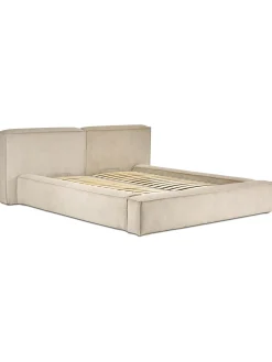 Letto Imbottito In Velluto A Coste Con Contenitore Lennon