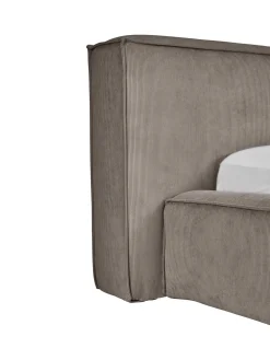 Letto Imbottito In Velluto A Coste Con Contenitore Lennon