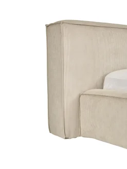 Letto Imbottito In Velluto A Coste Con Contenitore Lennon