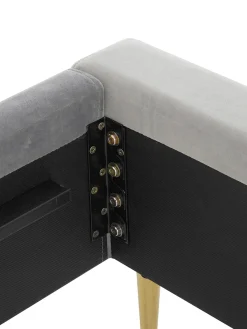 Letto Matrimoniale Imbottito In Velluto Glamour