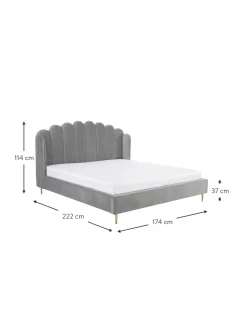 Letto Matrimoniale Imbottito In Velluto Glamour