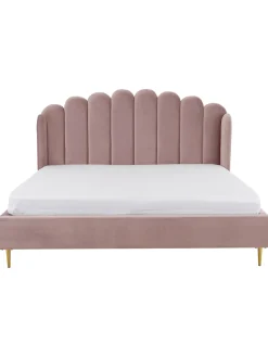 Letto Matrimoniale Imbottito In Velluto Glamour