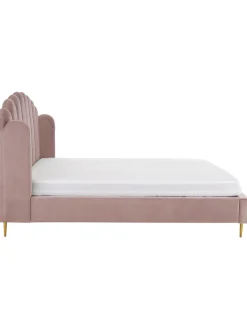 Letto Matrimoniale Imbottito In Velluto Glamour