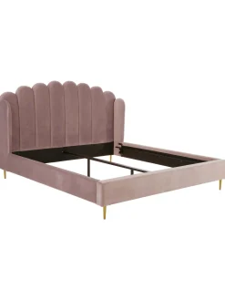 Letto Matrimoniale Imbottito In Velluto Glamour