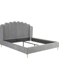 Letto Matrimoniale Imbottito In Velluto Glamour