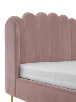 Letto Matrimoniale Imbottito In Velluto Glamour