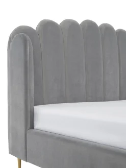 Letto Matrimoniale Imbottito In Velluto Glamour