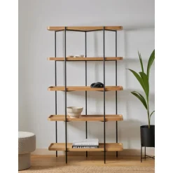 Libreria Grande In Legno Con Struttura In Metallo Renee