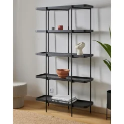 Libreria Grande In Legno Con Struttura In Metallo Renee