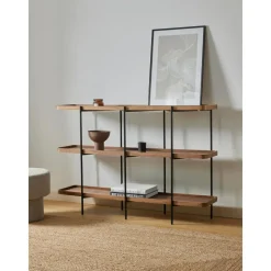 Libreria In Legno Con Struttura In Metallo Renee