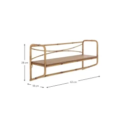 Mensola A Muro Effetto Bambu Rod